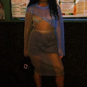 Color block Zara Netted Dress